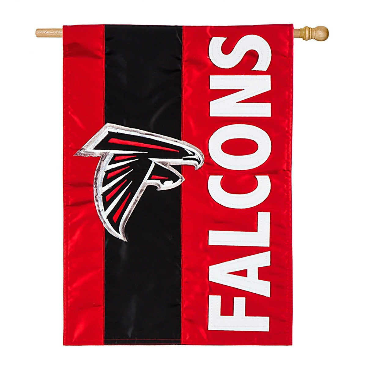 Double-Sided Embellished NFL Team Pride Applique House Flag, Atlanta F, NFL, Home