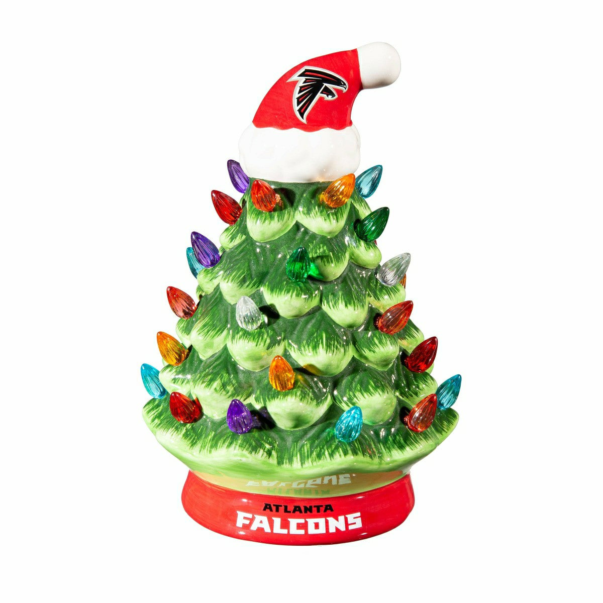 8" LED Ceramic Christmas Tree, Atlanta Falcons, NFL, Home