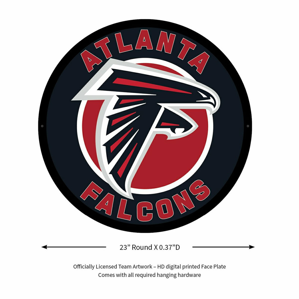 LED Wall Decor, Round, Atlanta Falcons, NFL, Home