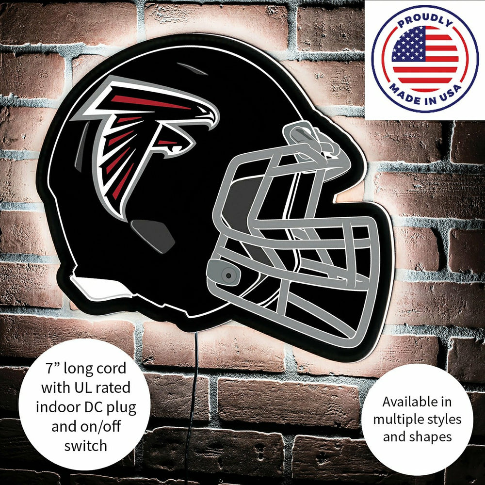 LED Wall Decor, Helmet, Atlanta Falcons, NFL, Home