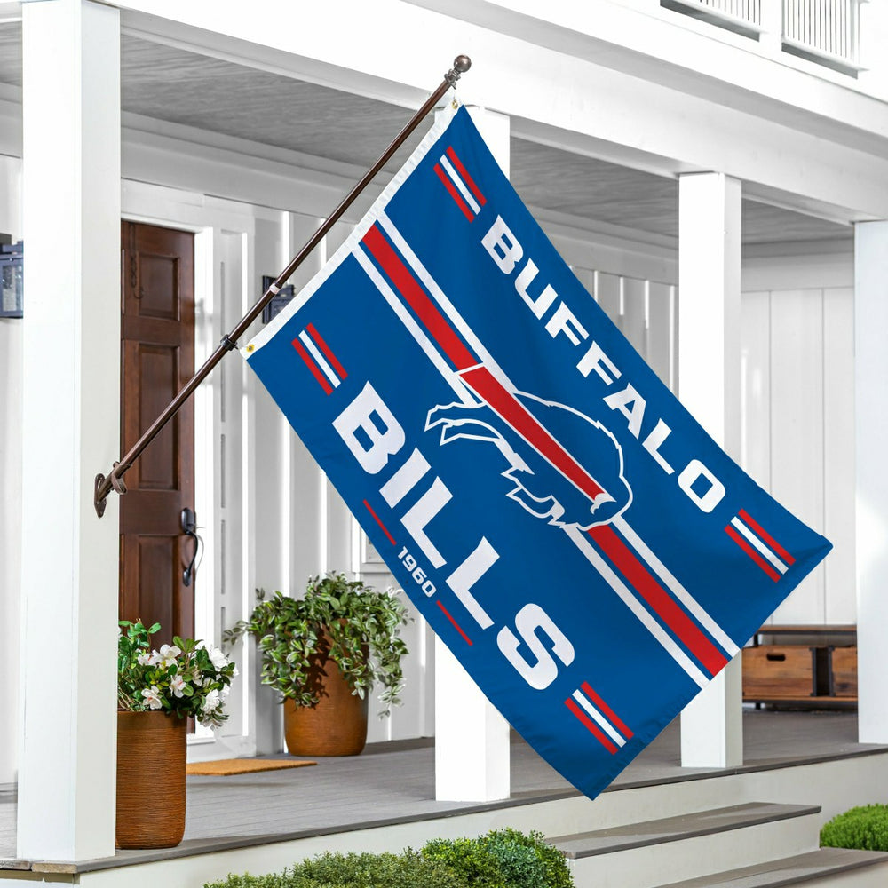 Buffalo Bills Single Sided Estate Flag with 2 Grommets, 3'x5', NFL, Home
