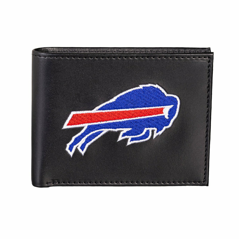 Buffalo Bills Black Bi-Fold Embroidered Wallet w/ RFID Blocking, NFL, Home
