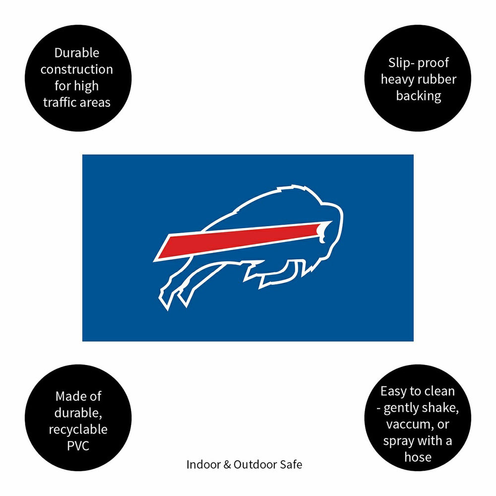 Full Color PVC Mat, 16" x 28", Buffalo Bills, NFL