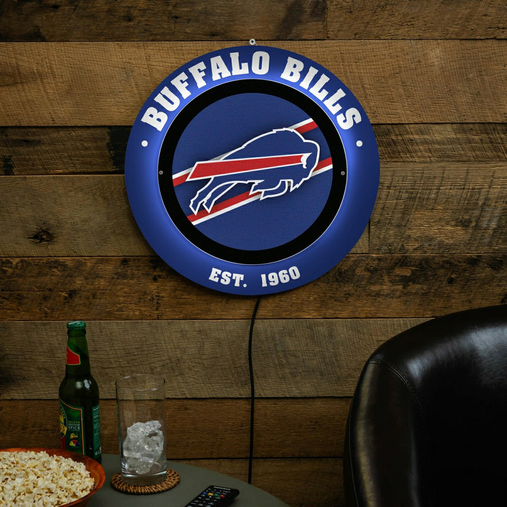 Buffalo Bills, Metal Lite, Round, NFL