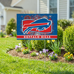 Buffalo Bills Yard Sign, Patriotic, NFL, Home