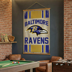 Baltimore Ravens, Canvas Wall Tapestry, Large, 54x36, NFL, Home
