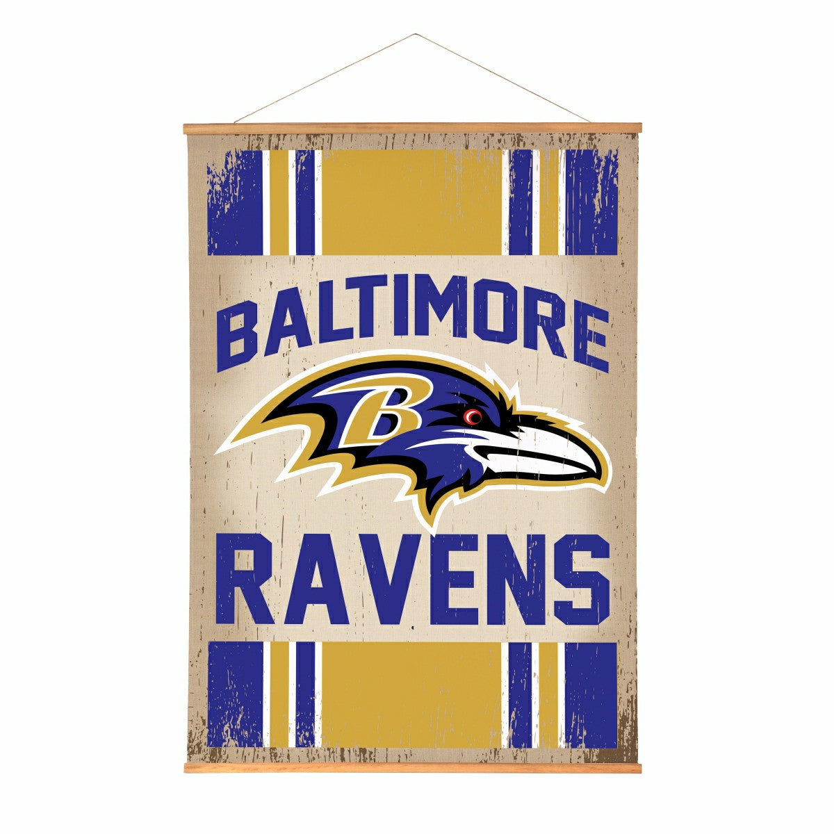 Baltimore Ravens, Canvas Wall Tapestry, Large, 54x36, NFL, Home