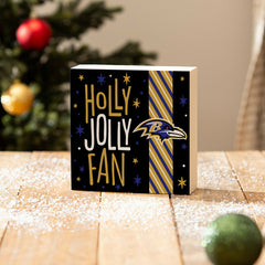 Baltimore Ravens Block, Holiday, 6x6, NFL, Home