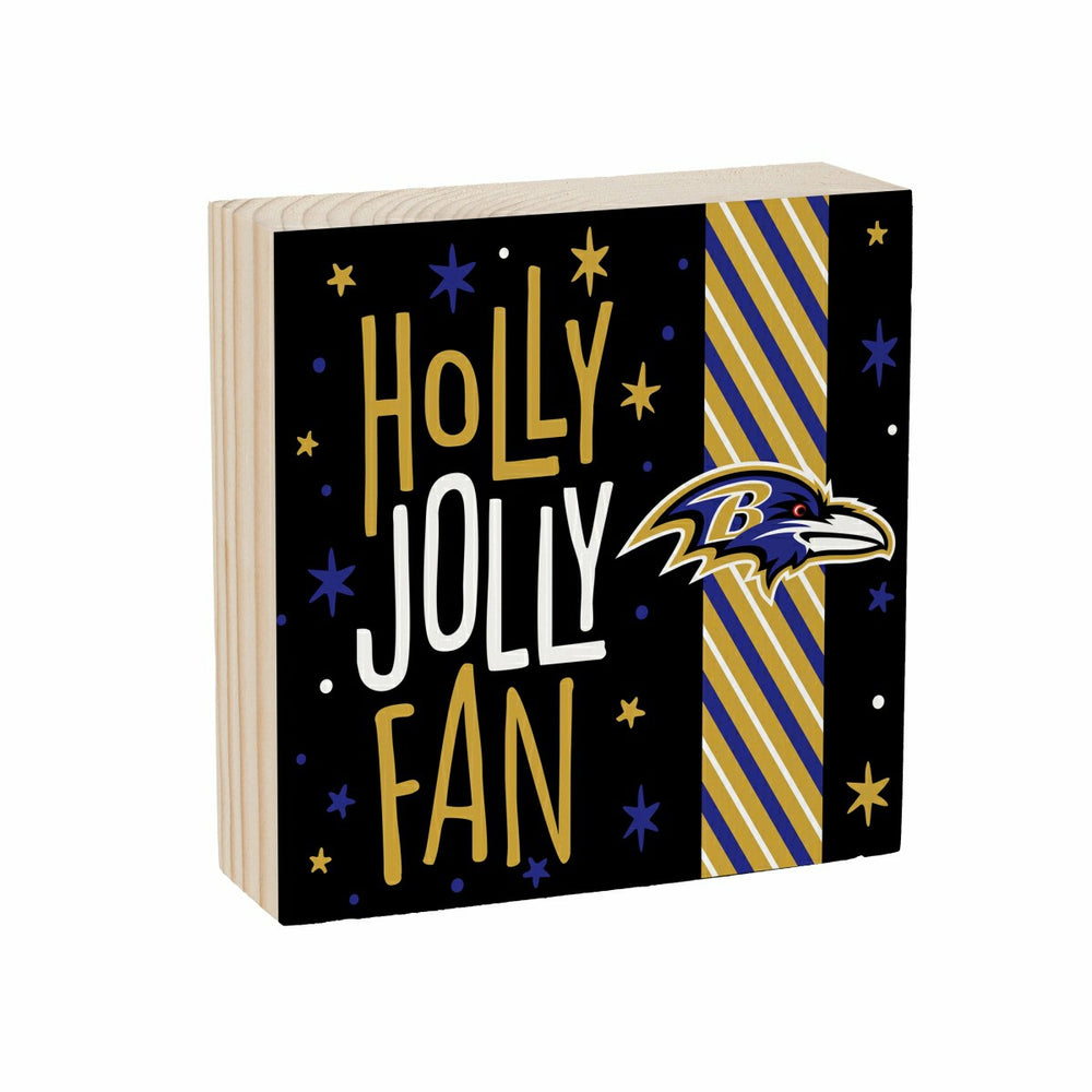 Baltimore Ravens Block, Holiday, 6x6, NFL, Home