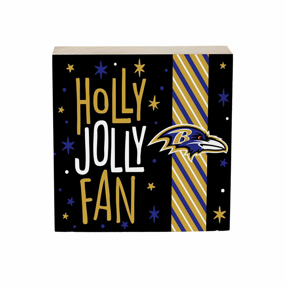 Baltimore Ravens Block, Holiday, 6x6, NFL, Home