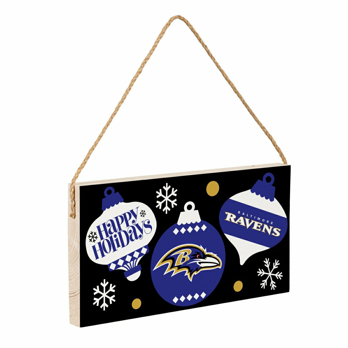 Baltimore Ravens Holiday Wood Wall Sign, 6x11, NFL, Home