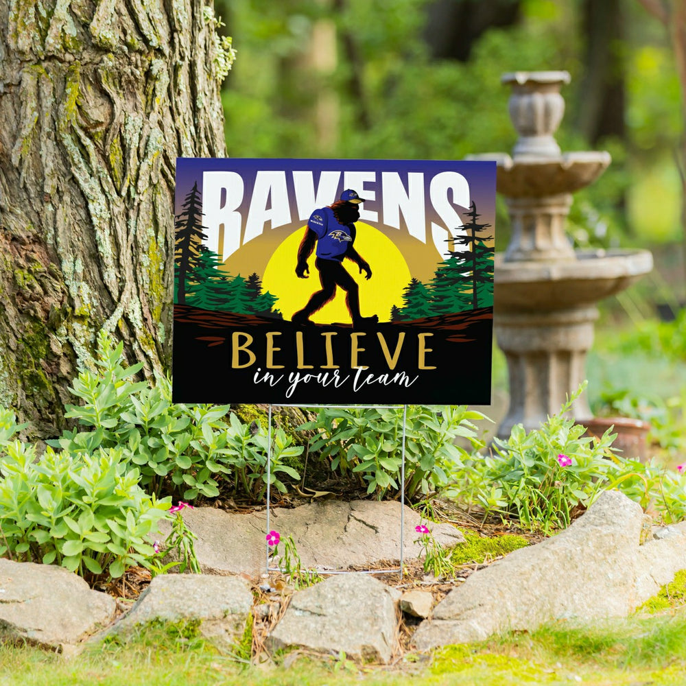 Baltimore Ravens Yard Sign, Bigfoot, NFL, Home