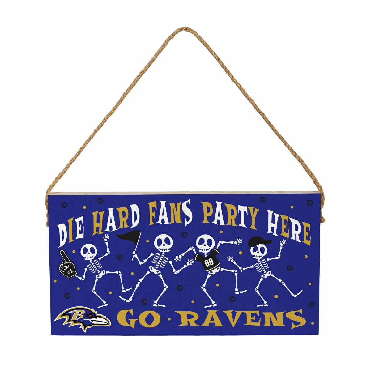Baltimore Ravens Halloween Wood Wall Sign, 6x11, NFL, Home