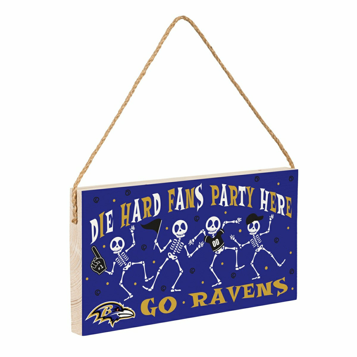 Baltimore Ravens Halloween Wood Wall Sign, 6x11, NFL, Home