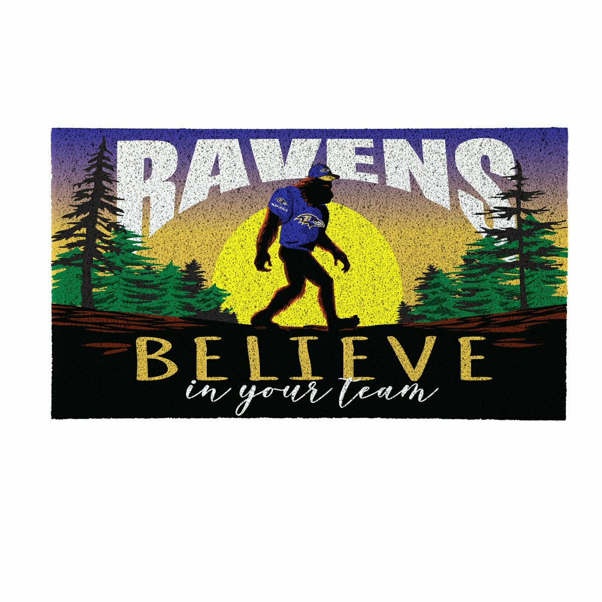 Baltimore Ravens Bigfoot PVC Mat, 28"x16", NFL