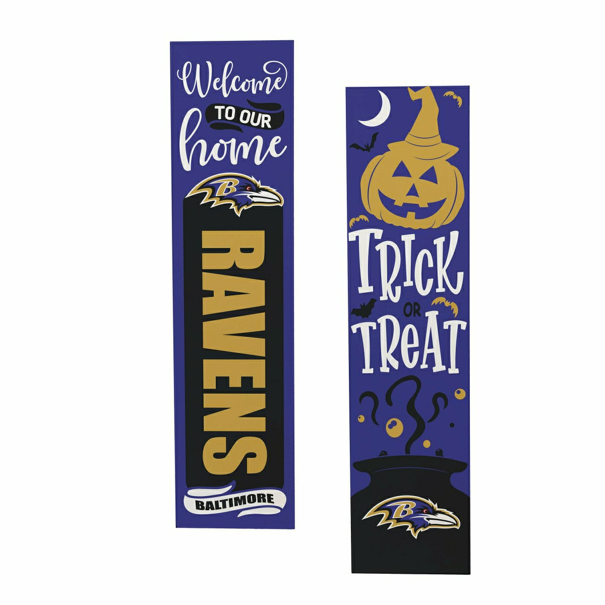 47" Double Sided Leaner, Baltimore Ravens, Halloween, NFL, Home