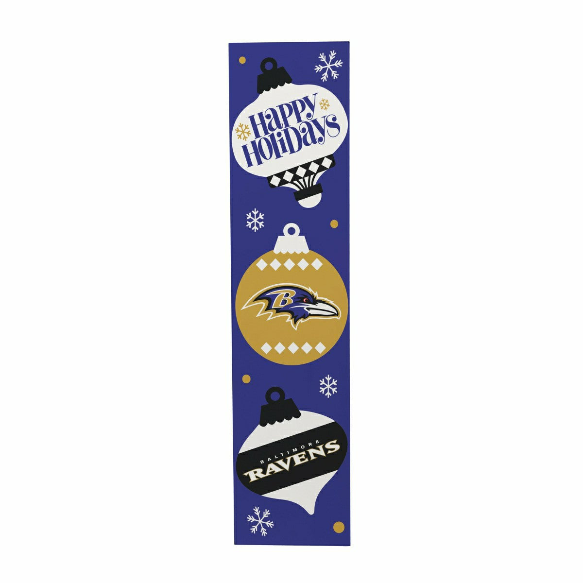 47" Double Sided Leaner, Baltimore Ravens, Christmas, NFL, Home