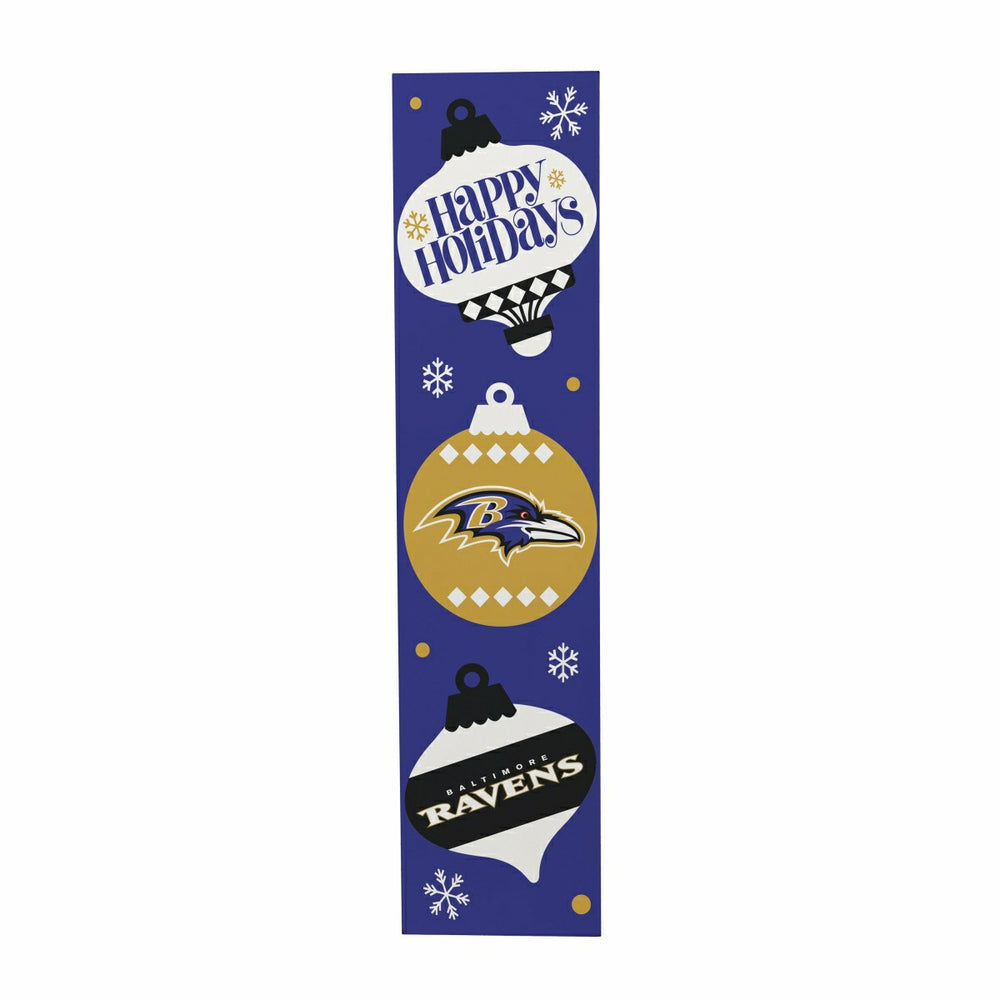 47" Double Sided Leaner, Baltimore Ravens, Christmas, NFL, Home