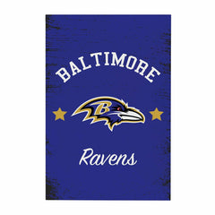 Baltimore Ravens Wood Wall Sign, 16x24, NFL, Home