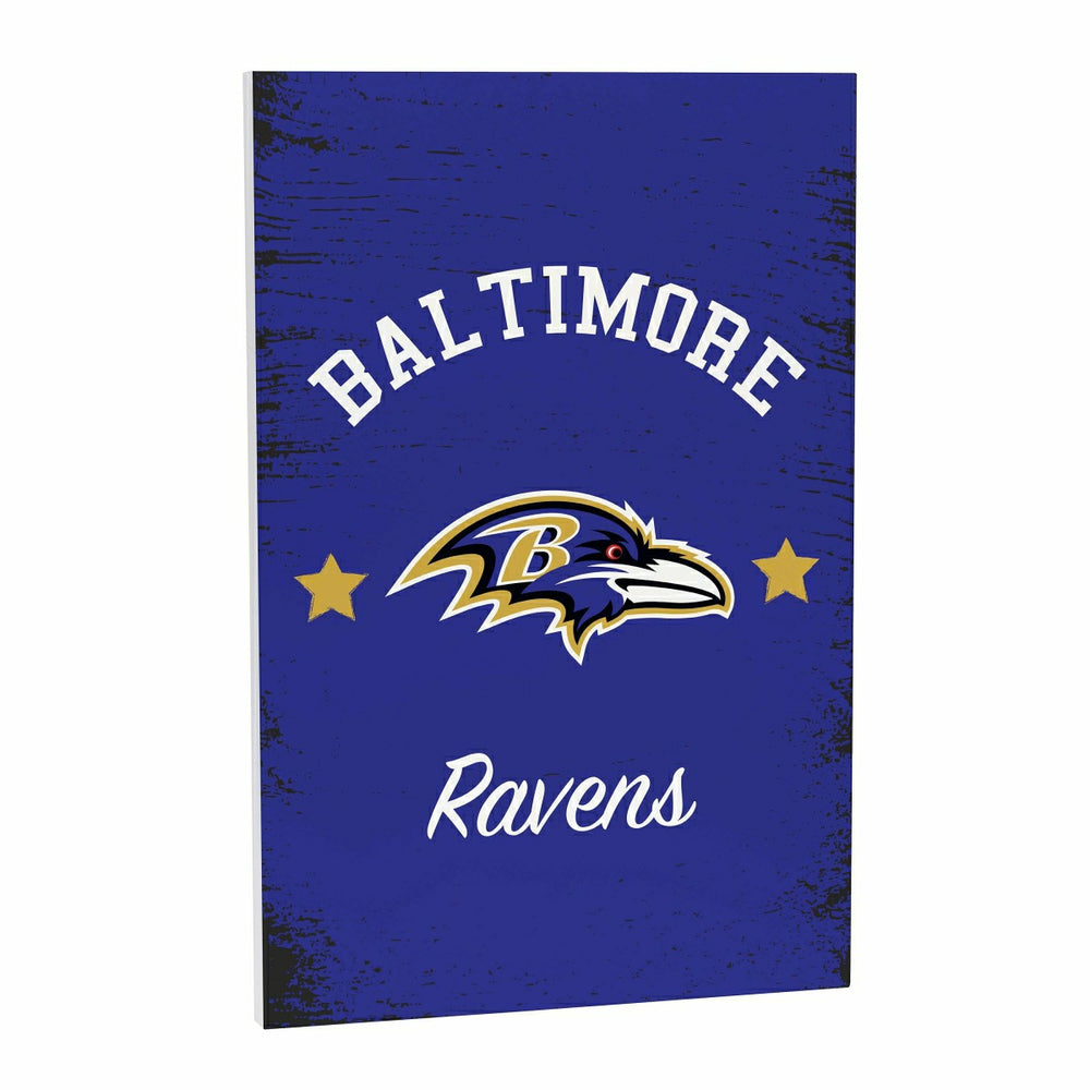 Baltimore Ravens Wood Wall Sign, 16x24, NFL, Home