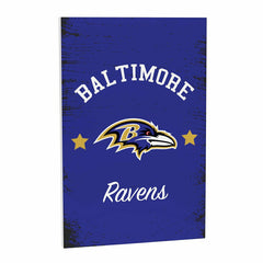 Baltimore Ravens Wood Wall Sign, 16x24, NFL, Home