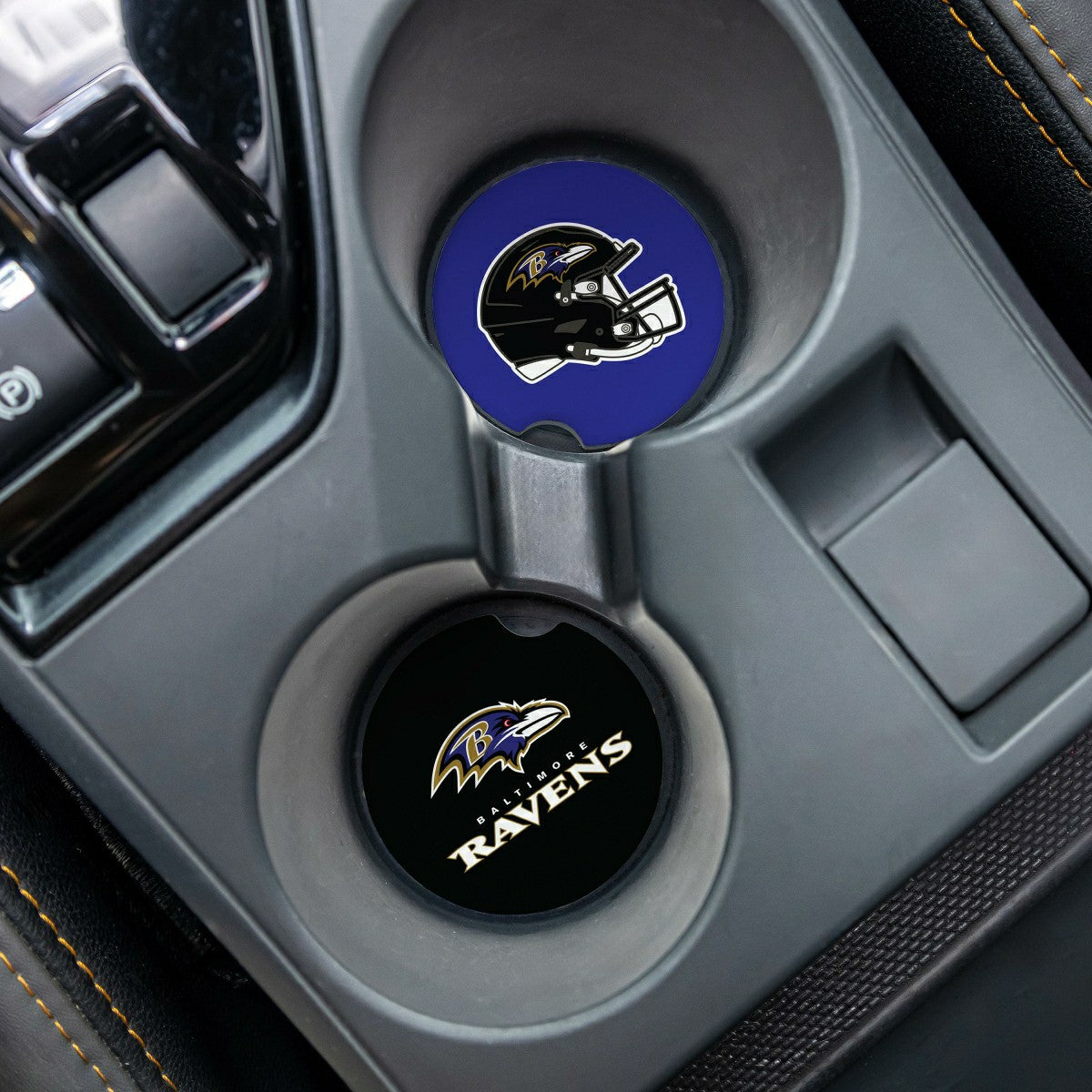 Baltimore Ravens Car Coaster Set, 2pc, NFL