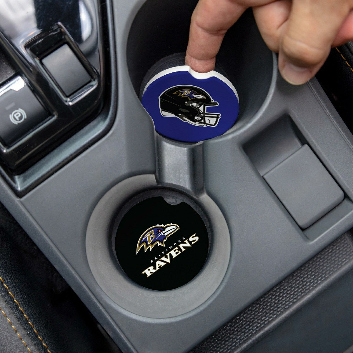 Baltimore Ravens Car Coaster Set, 2pc, NFL