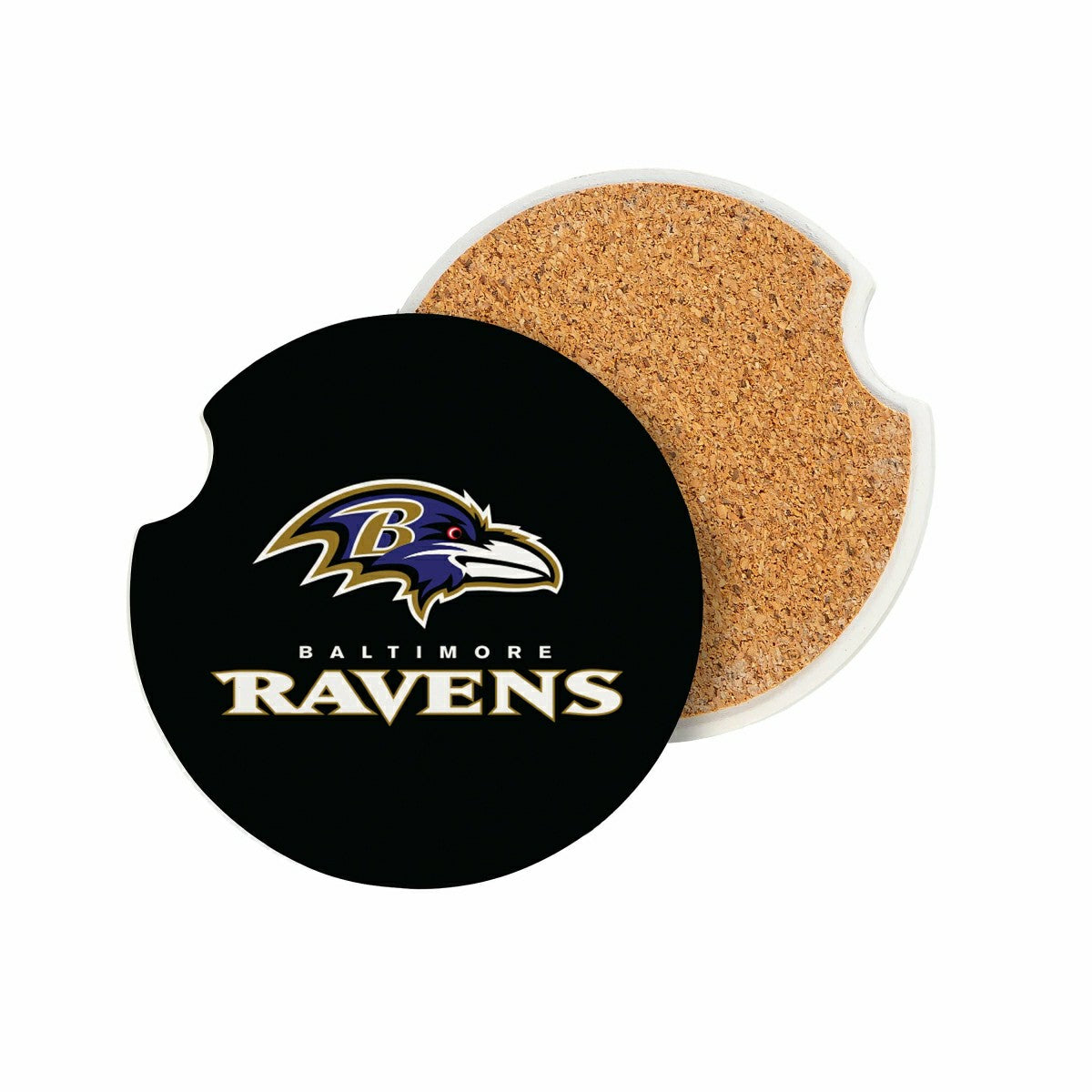 Baltimore Ravens Car Coaster Set, 2pc, NFL