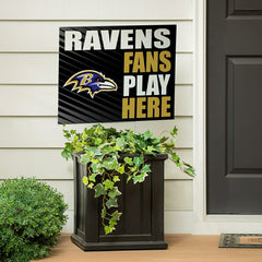 Baltimore Ravens Coroplast Yard Sign "Fans Play Here", NFL, Home