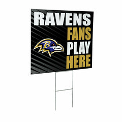 Baltimore Ravens Coroplast Yard Sign "Fans Play Here", NFL, Home