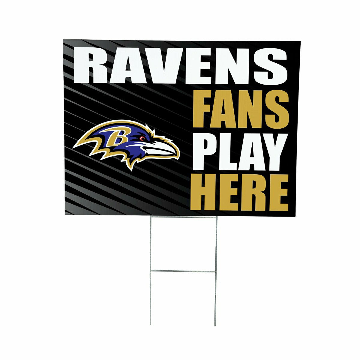 Baltimore Ravens Coroplast Yard Sign "Fans Play Here", NFL, Home