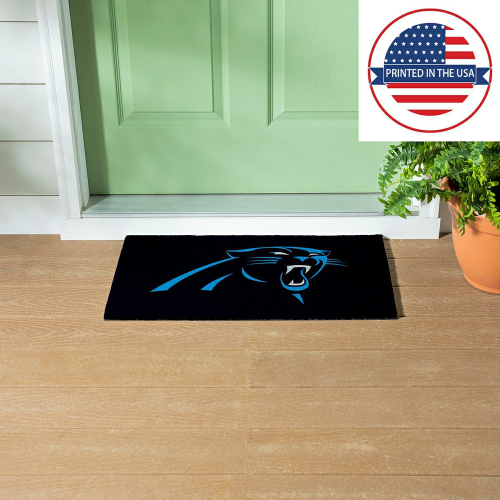 Full Color PVC Mat, 16" x 28", Carolina Panthers, NFL