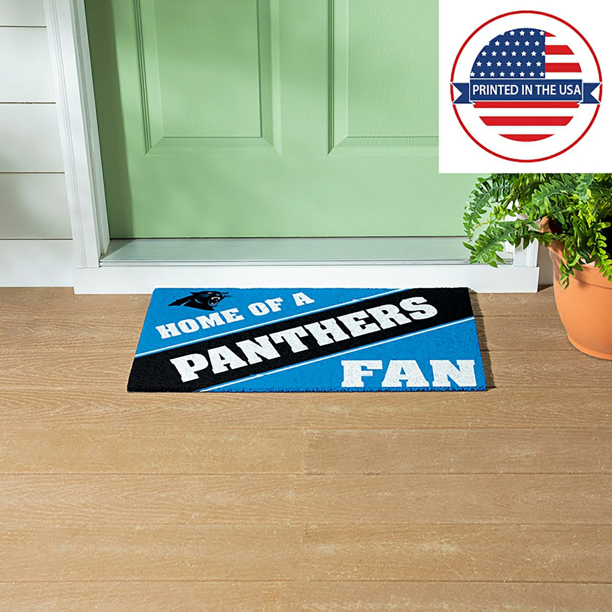 Carolina Panthers, PVC Mat COLOR, Home of a Fan, NFL