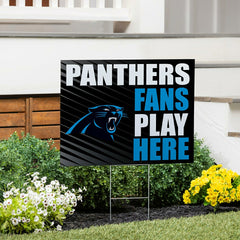 Carolina Panthers Coroplast Yard Sign "Fans Play Here", NFL, Home