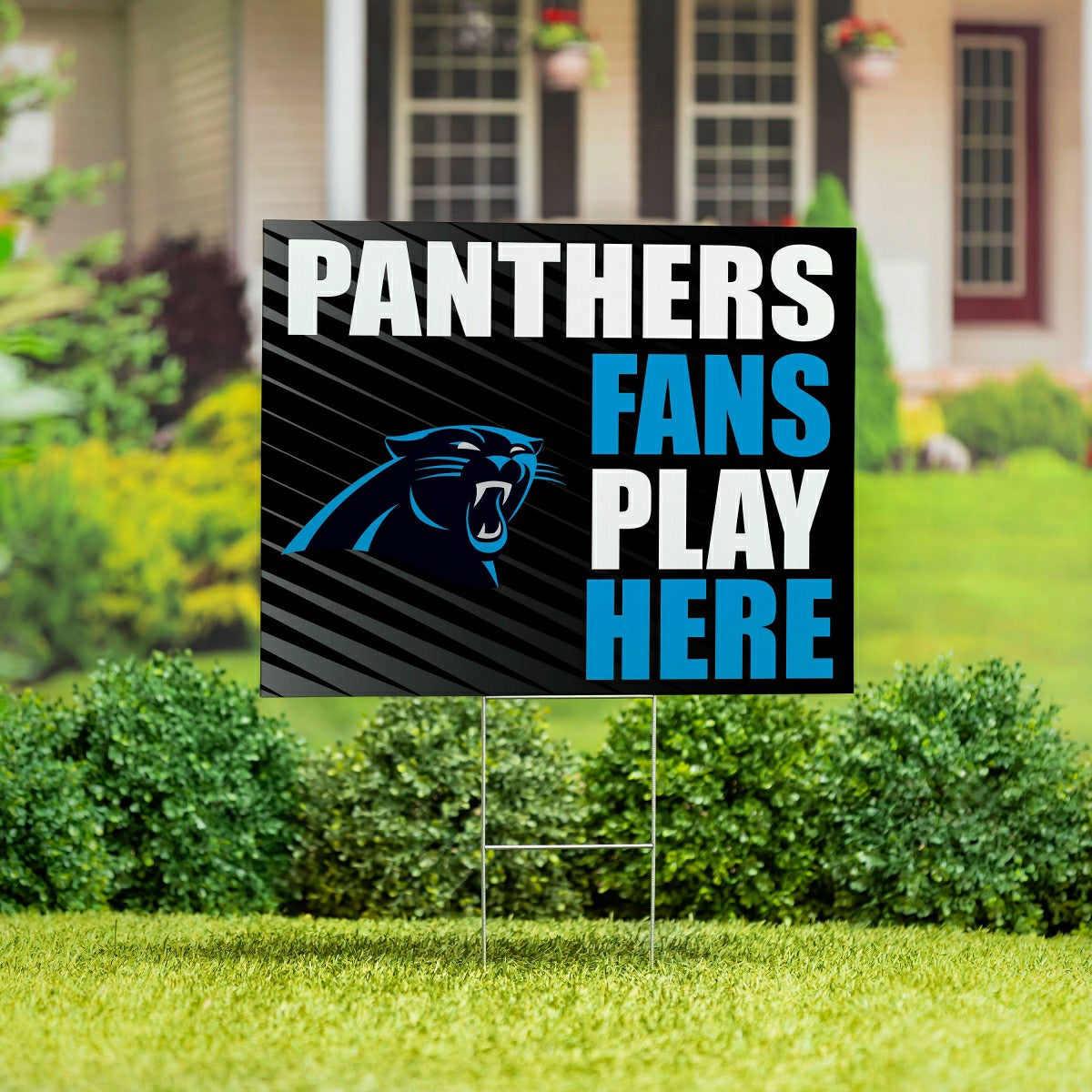 Carolina Panthers Coroplast Yard Sign "Fans Play Here", NFL, Home