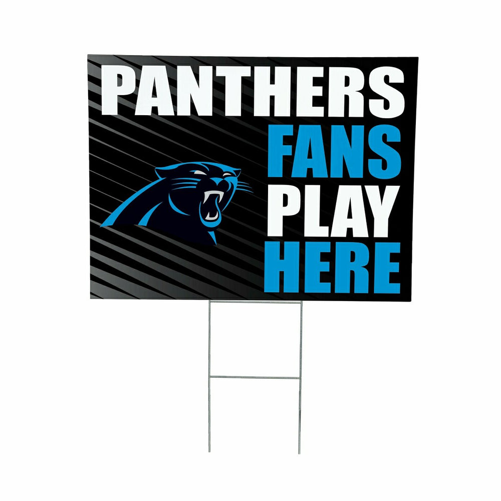 Carolina Panthers Coroplast Yard Sign "Fans Play Here", NFL, Home
