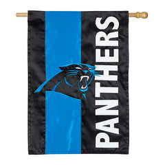 Double-Sided Embellished NFL Team Pride Applique House Flag, Carolina , NFL, Home