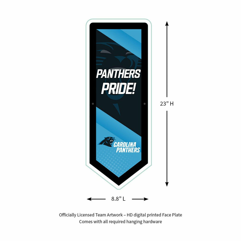 LED Wall Decor, Pennant, Carolina Panthers, NFL, Home