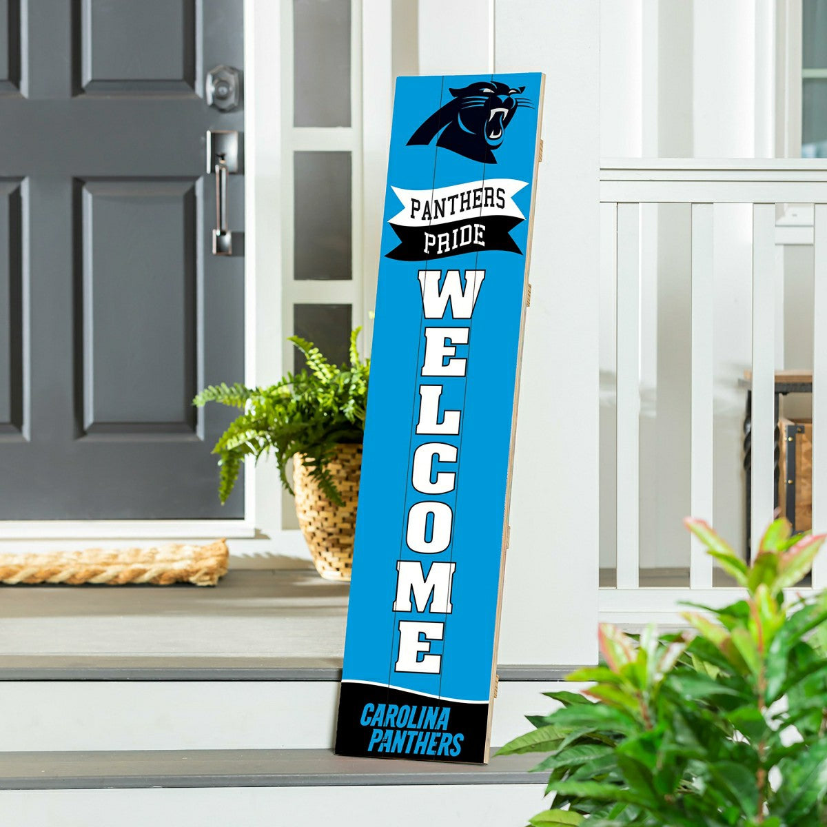 Carolina Panthers Large Single Sided Leaner, 46", NFL, Home