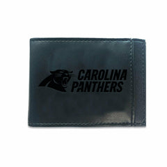Front Pocket Wallet w/ RFID Blocking, Carolina Panthers, Black, NFL, Home