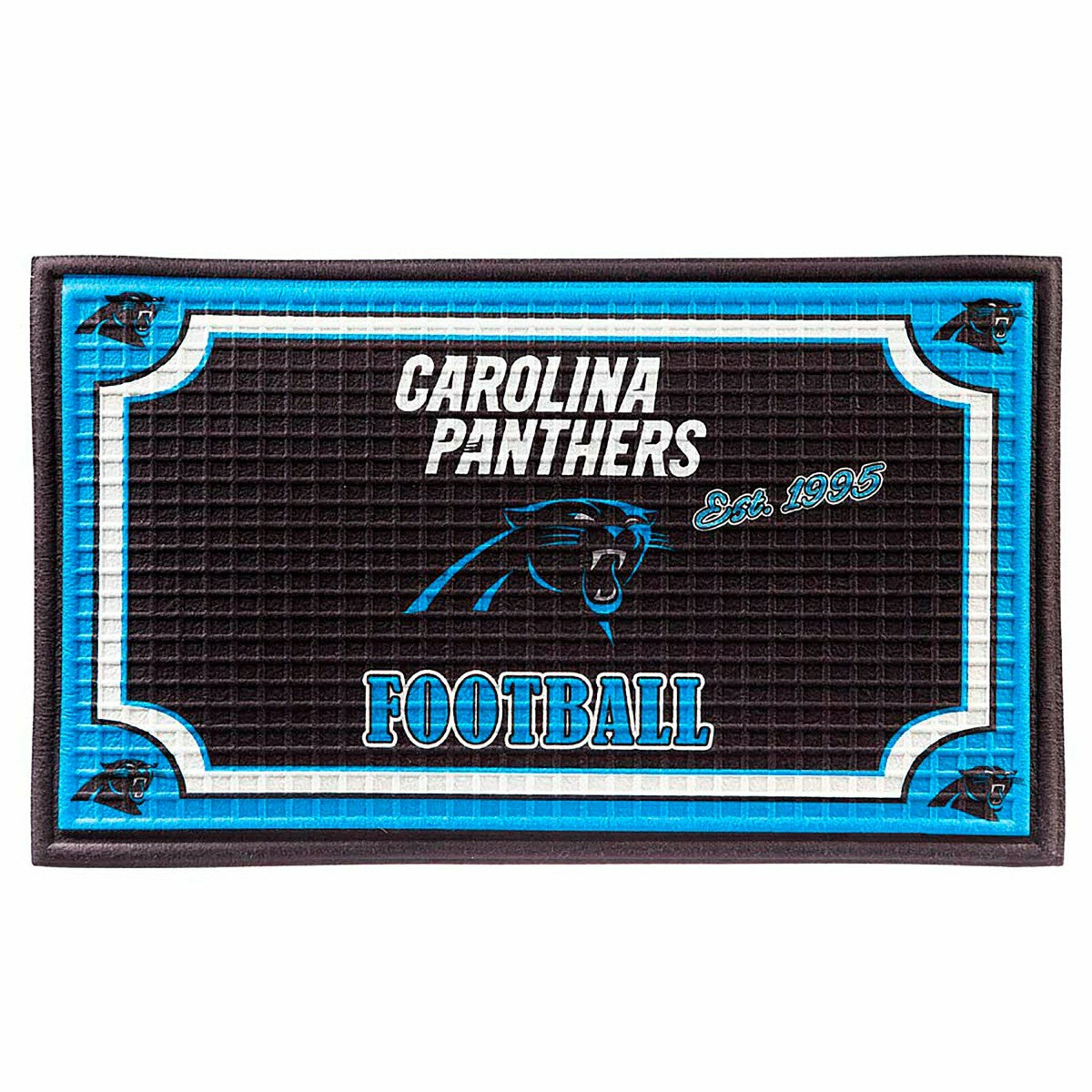 Indoor/Outdoor NFL Team Pride Embossed Doormat, Carolina Panthers, NFL