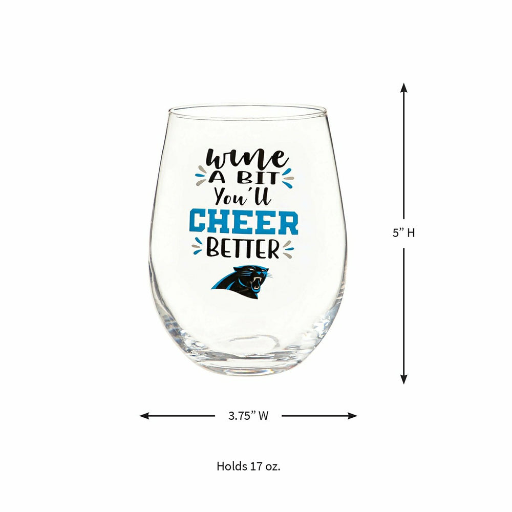 Carolina Panthers, 17oz Boxed Stemless Wine, NFL, Home