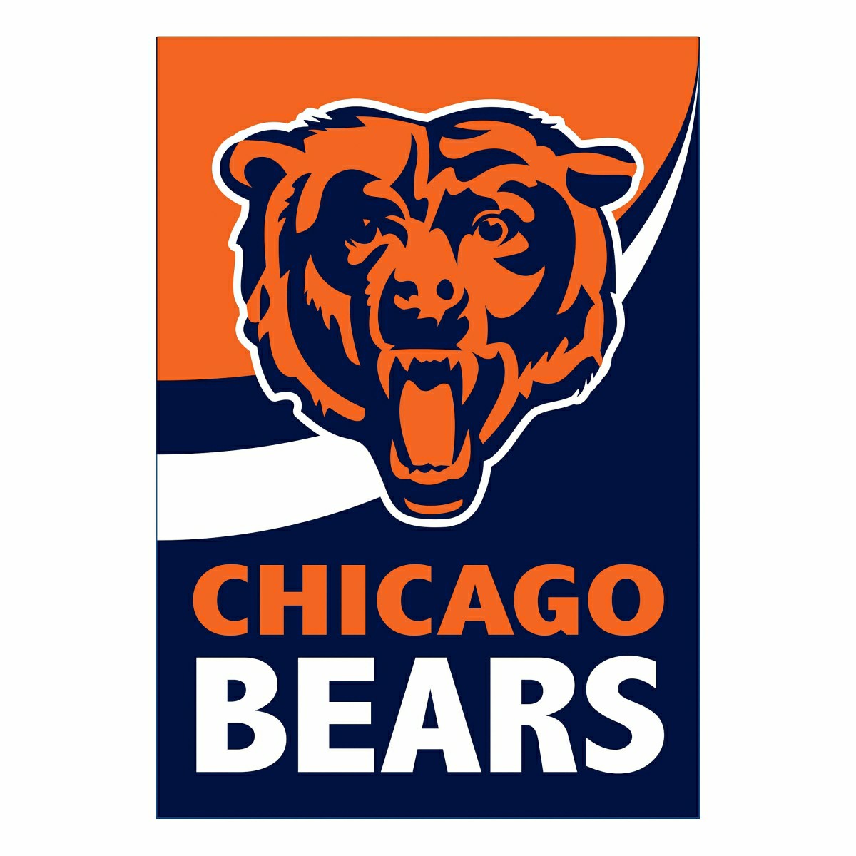 Chicago Bears Burlap Flag House Size, NFL, Home