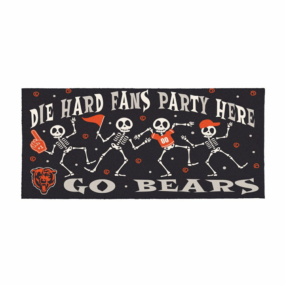 Chicago Bears Flocked Coir Halloween Sassafras Switch Mat, 22"x10", NFL