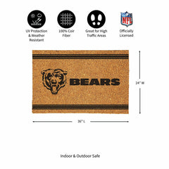 Chicago Bears Large One Color Coir Mat, 36"x24", NFL