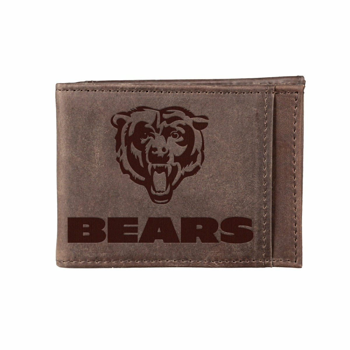 Front Pocket Wallet w/ RFID Blocking, Chicago Bears, Brown, NFL, Home
