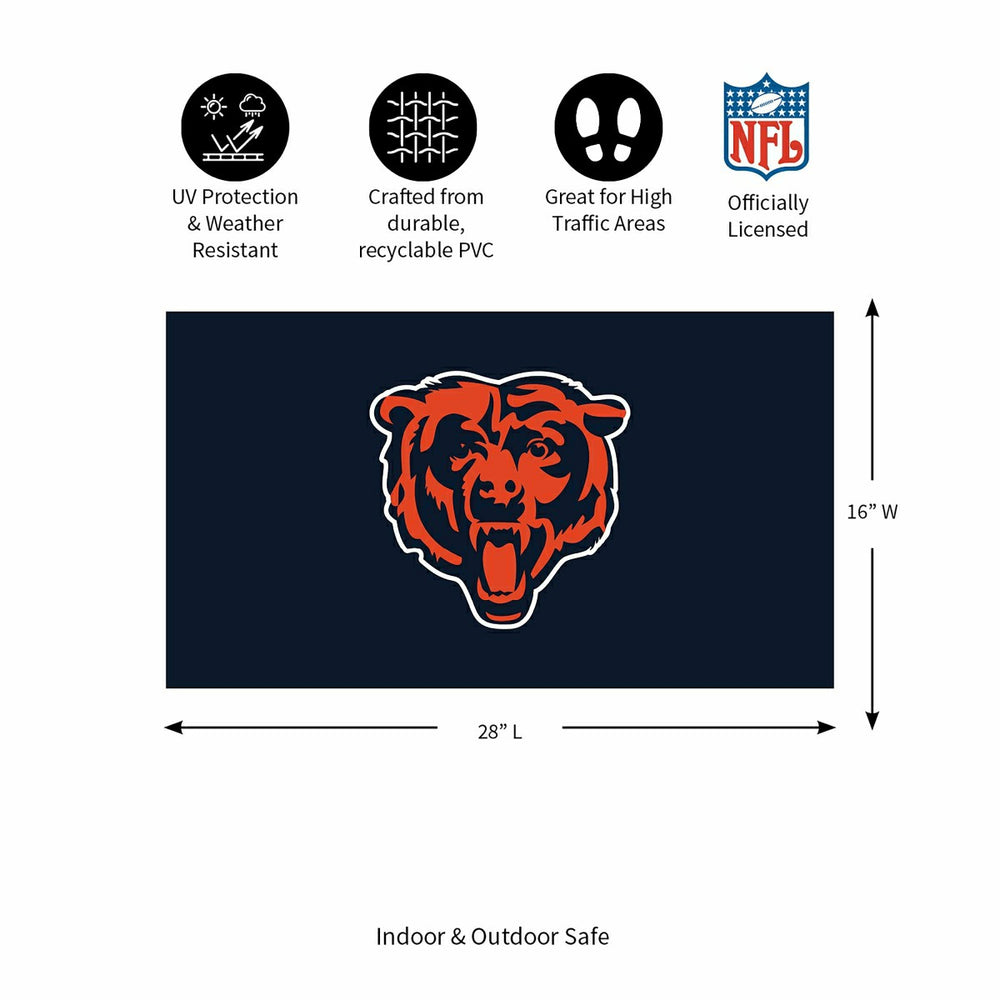 Full Color PVC Mat, 16" x 28", Chicago Bears, NFL