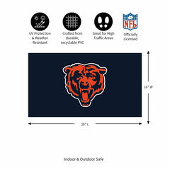 Full Color PVC Mat, 16" x 28", Chicago Bears, NFL