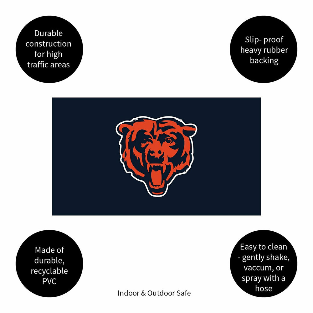 Full Color PVC Mat, 16" x 28", Chicago Bears, NFL