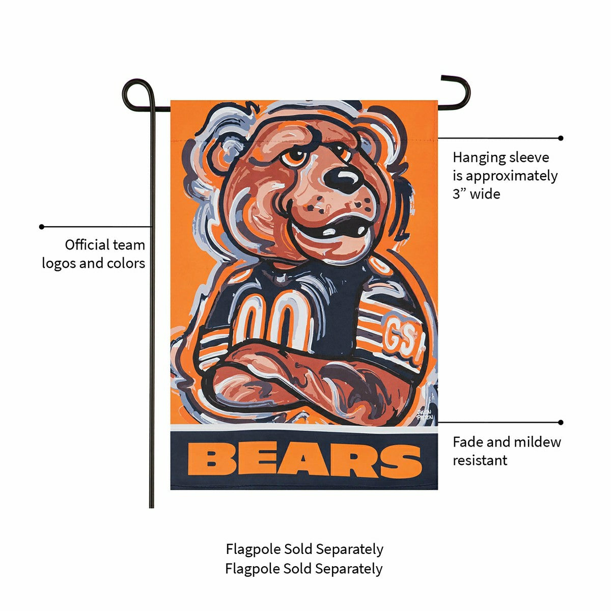Chicago Bears, Suede GDN Justin Patten, NFL, Home